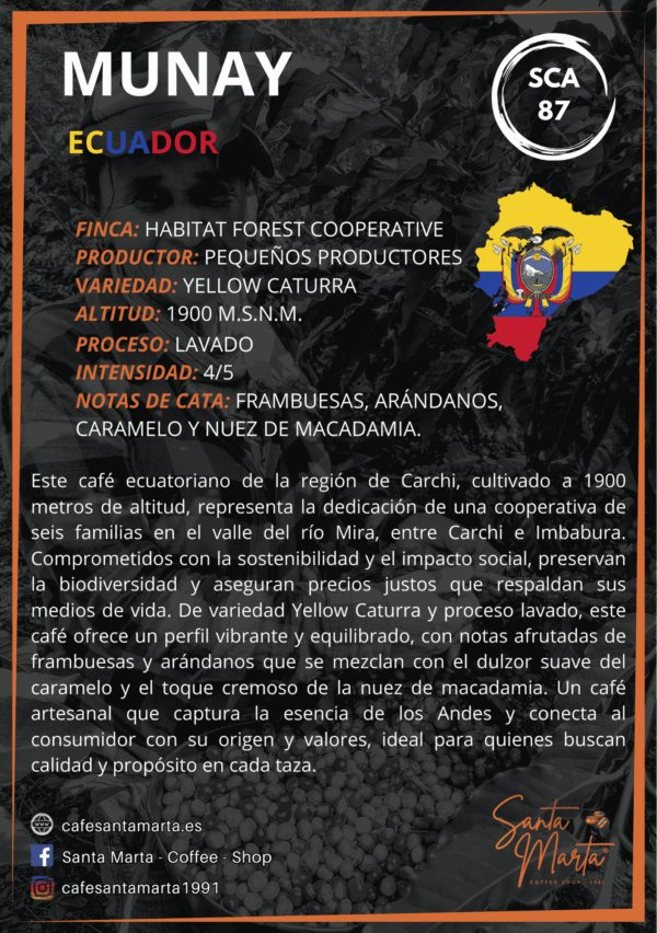 ECUADOR - MUNAY (Lavado) - 250 gr - Imagen 2